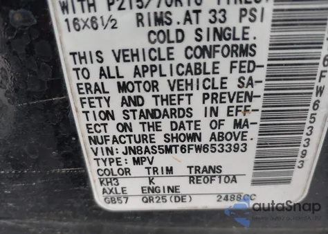 2015 Nissan Rogue Select S from USA, damaged, VIN JN8AS5MT6FW653393
